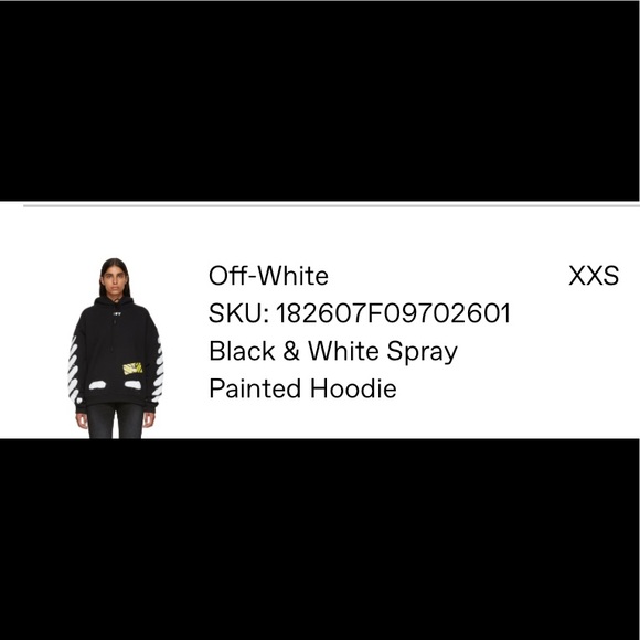 Off-white oversized spray paint hoodie - Picture 2 of 5